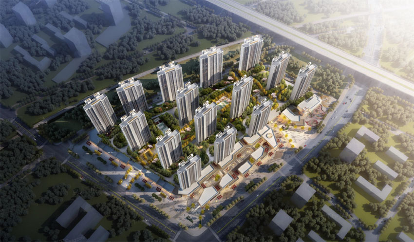 株洲市东部美的城公园里