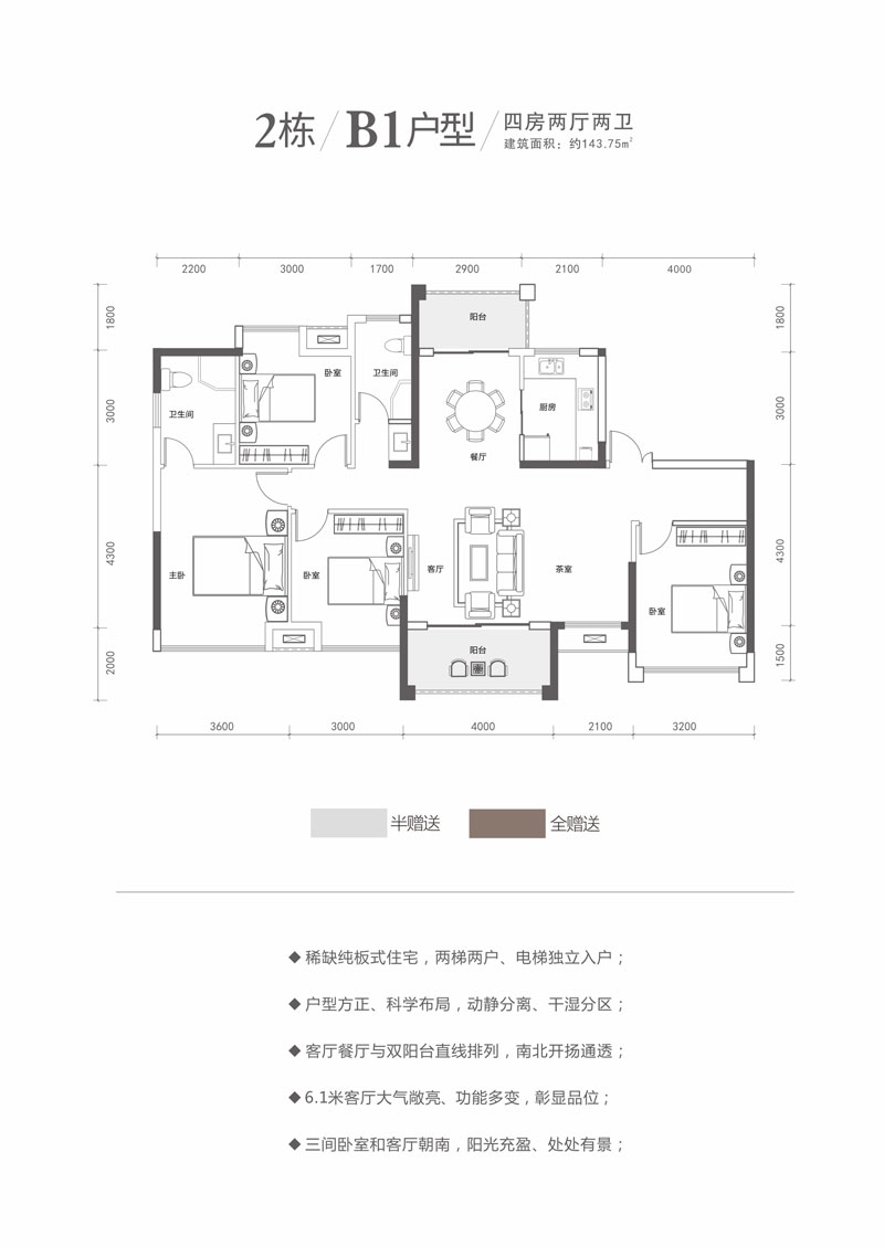 安乡县兰乔公馆2栋B1户型