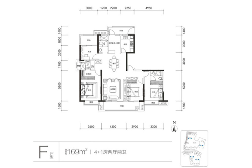 岳阳楼区城市之光F户型