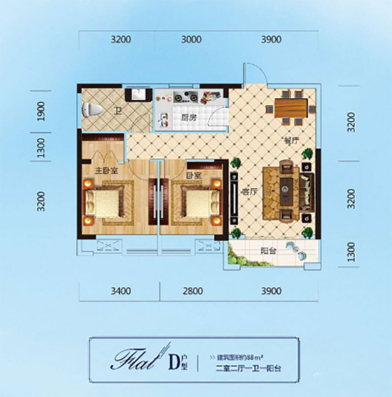 岳阳楼区新辉国际城D户型