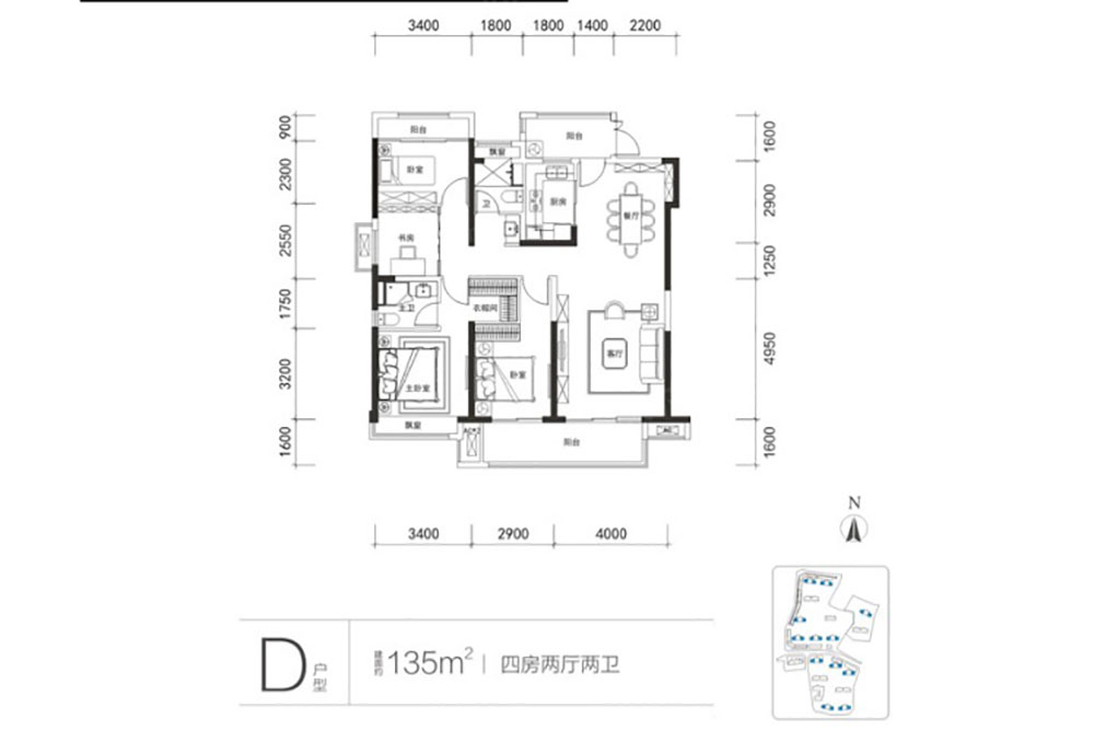 岳阳楼区城市之光D户型