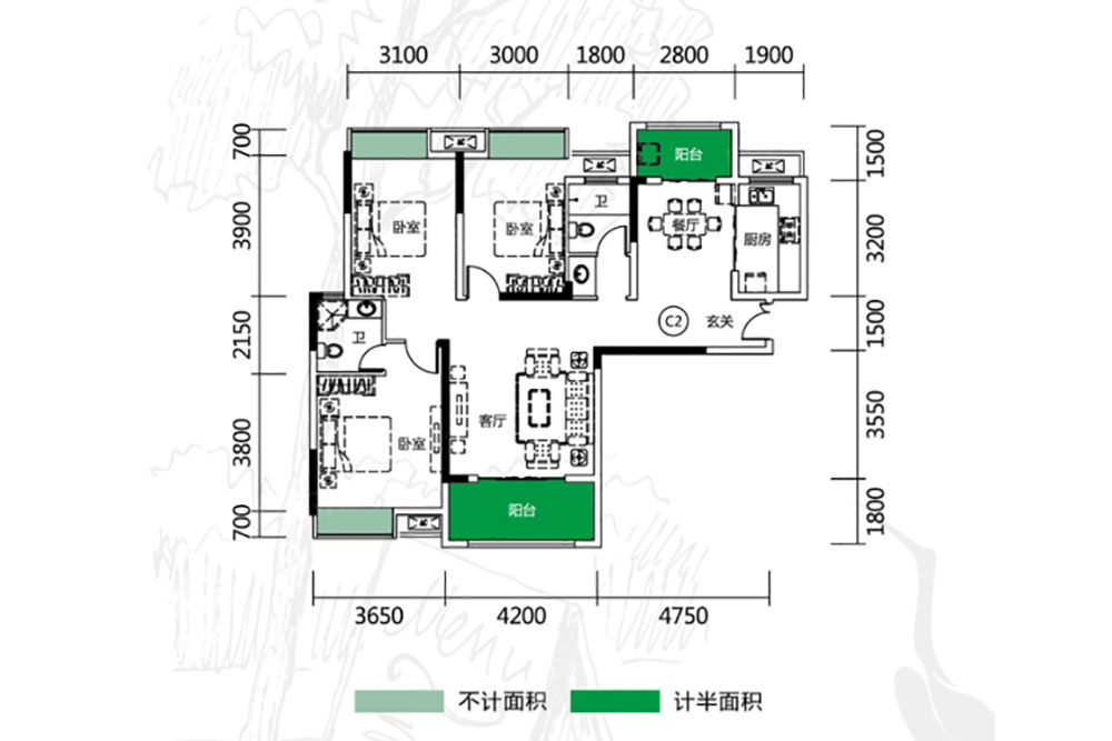 岳阳楼区锦绣新城锦时户型