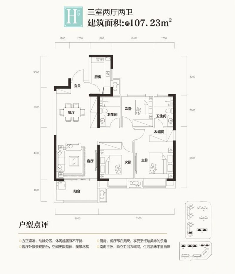 岳阳楼区龙庭尚府D户型