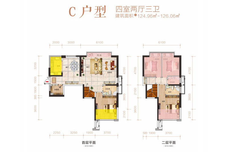 岳阳楼区天伦溪山府C户型