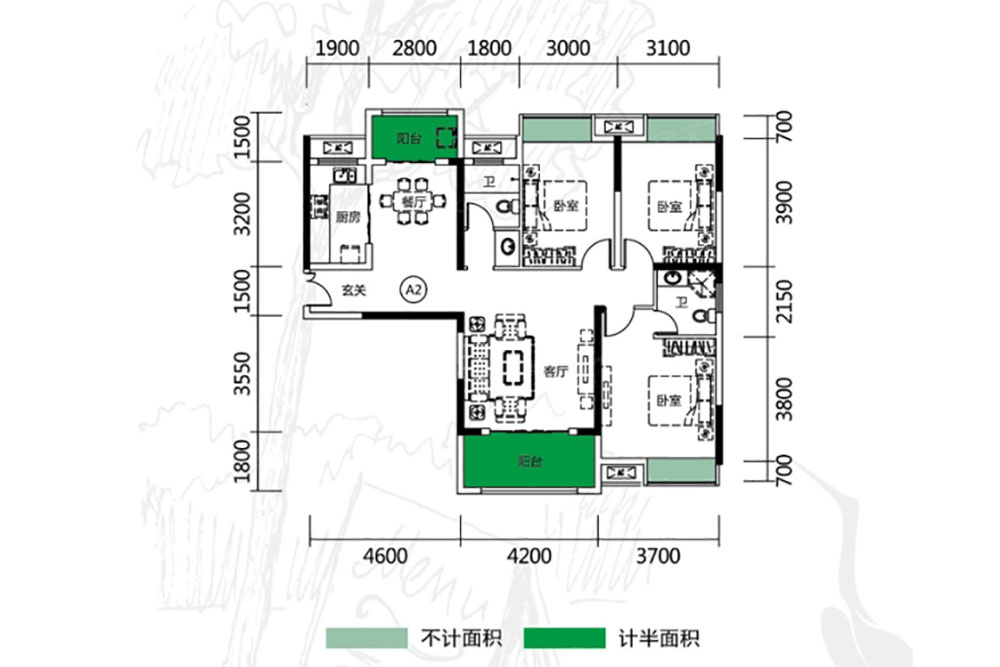 岳阳楼区锦绣新城锦远户型