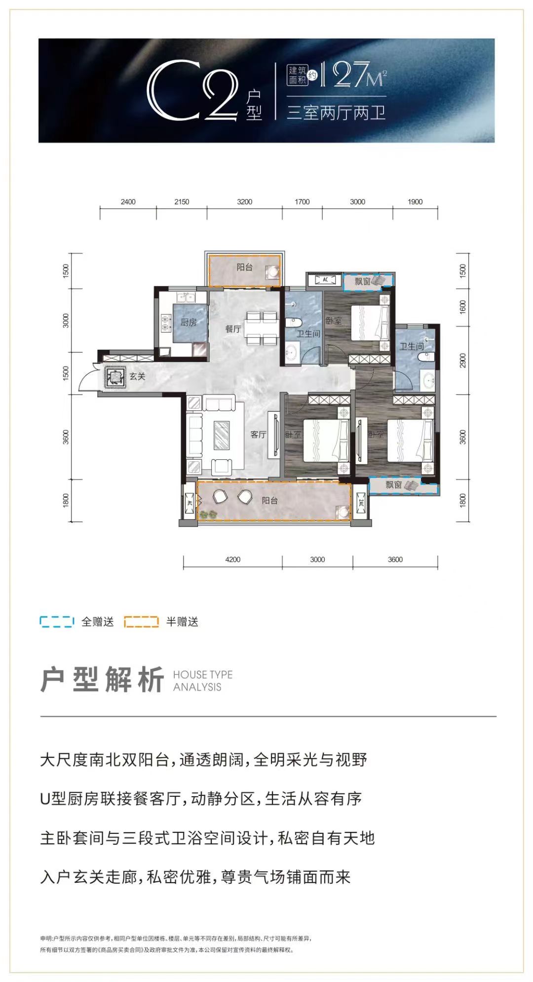 平江县颐华城幸福里C2户型