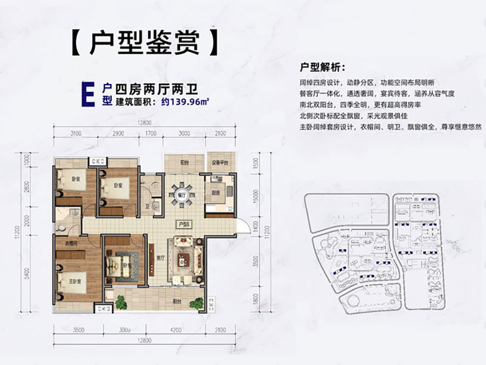 平江县御城新天地E户型