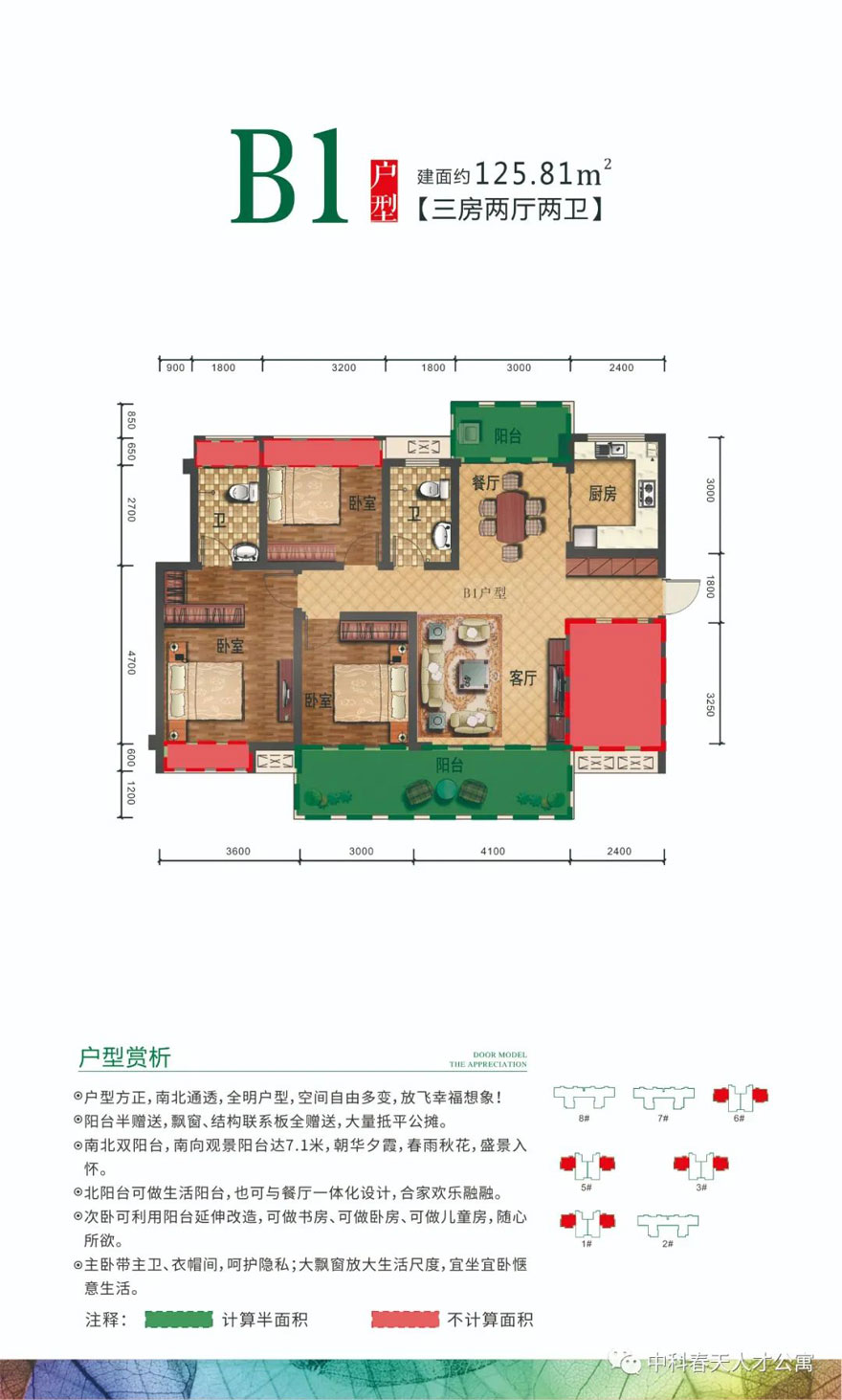 汨罗市中科春天智慧美寓B1户型
