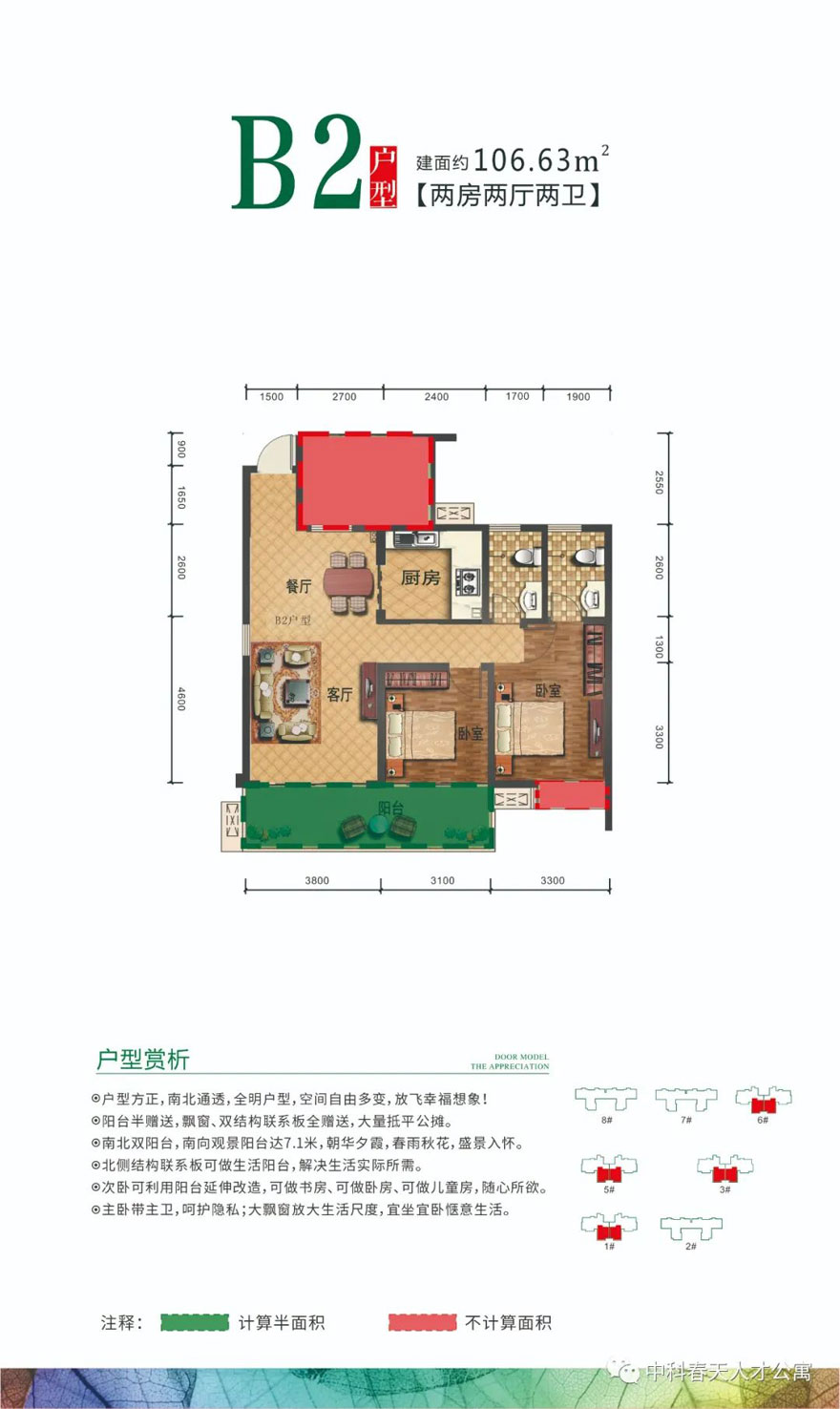 汨罗市中科春天智慧美寓B2户型
