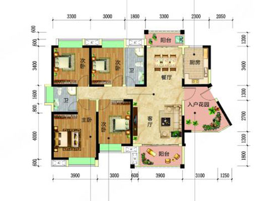 汨罗市港鑫龙城15C户型