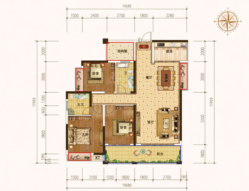 珠晖区东方国际D户型