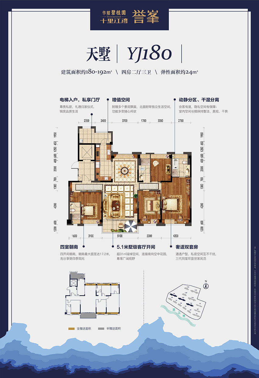 石鼓区华耀碧桂园十里江湾YJ180户型