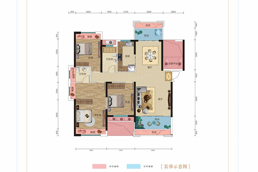 蒸湘区天酬九里晴川A2户型