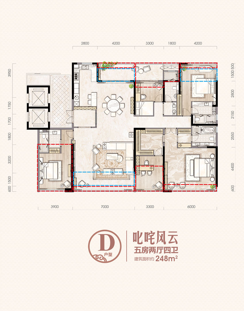 蒸湘区融冠云城D户型