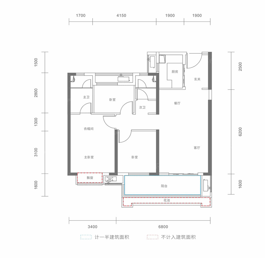 蒸湘区当代上品A户型