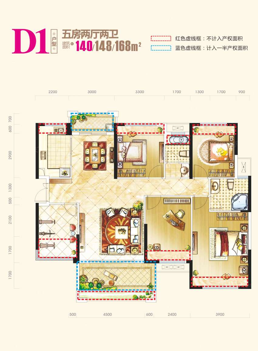 蒸湘区融冠乐城D1户型