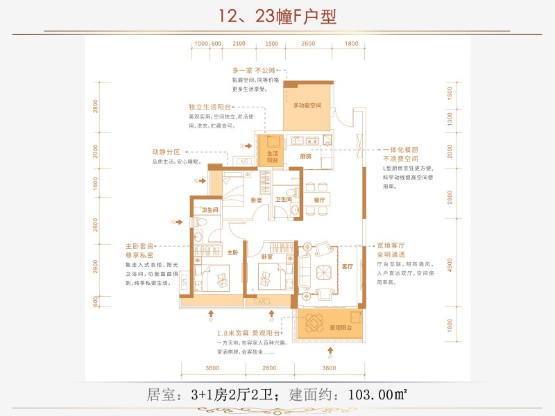 耒阳市合兴顺湖城12栋23栋F户型