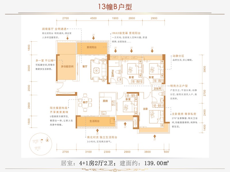 耒阳市合兴顺湖城13栋B户型