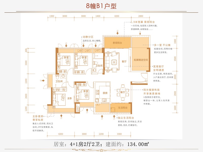 耒阳市合兴顺湖城8栋B1户型