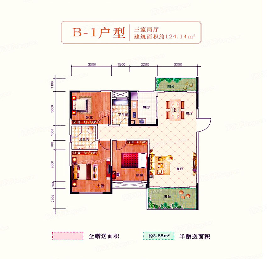 耒阳市伟成公馆B-1户型