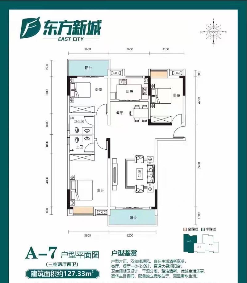苏仙区东方新城北苑A-7户型