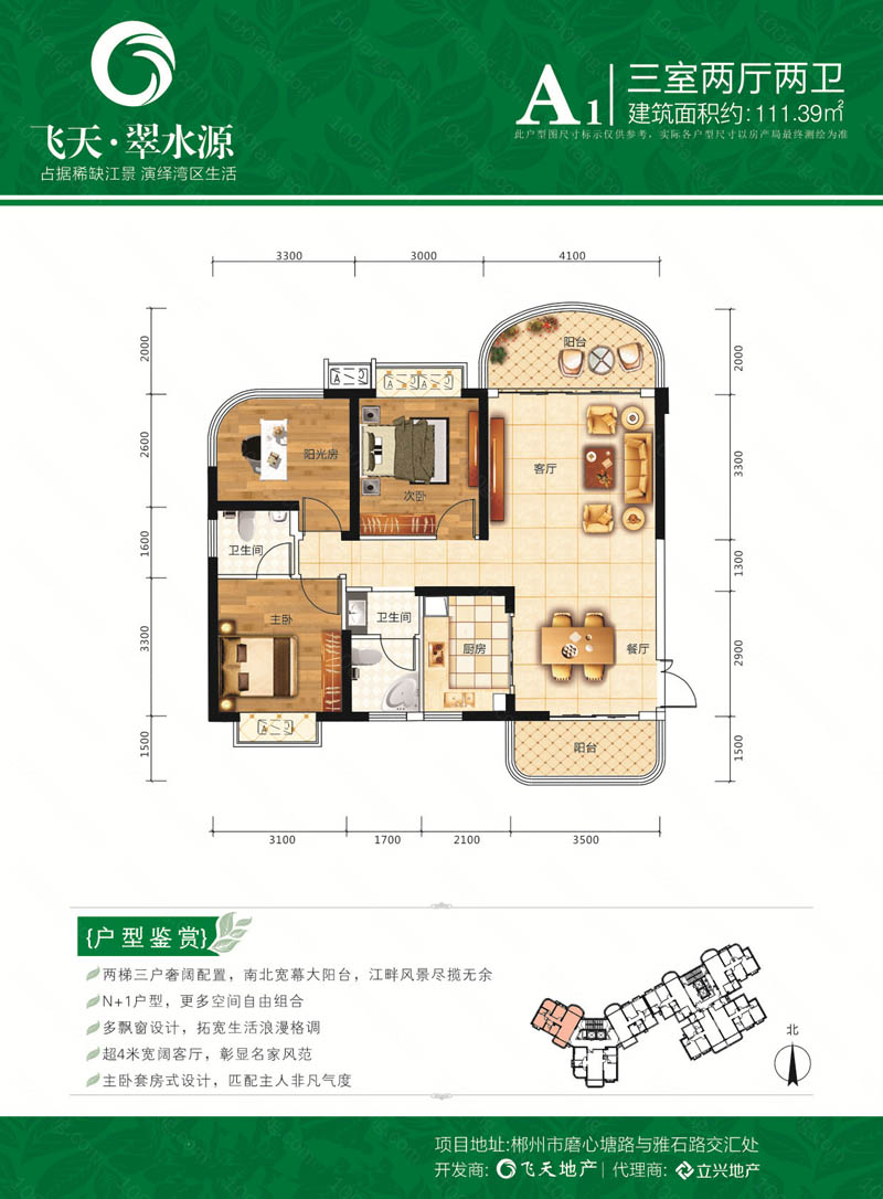 苏仙区飞天翠水源A1户型