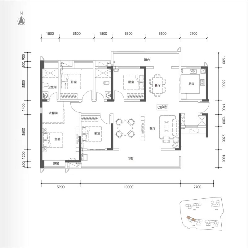 北湖区建投北湖名著揽湖户型