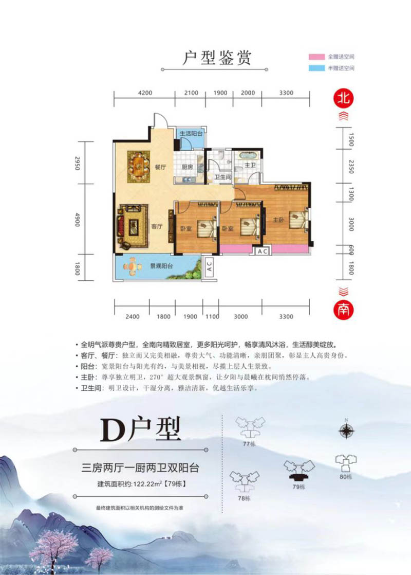北湖区锦泰山水缘四期D户型