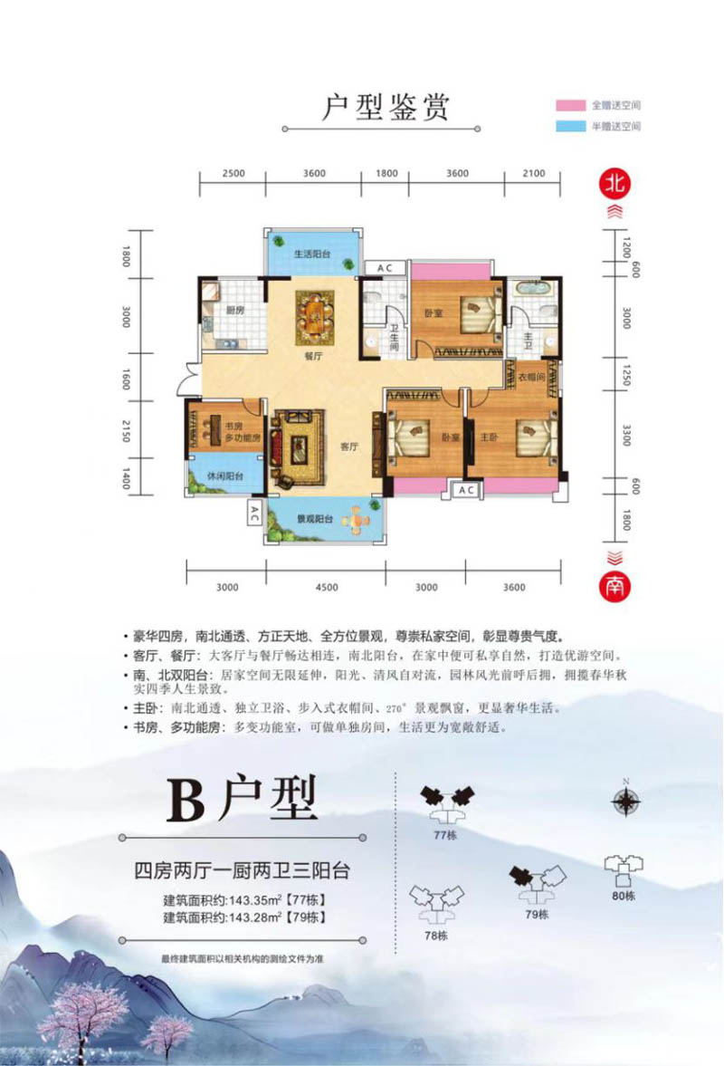 北湖区锦泰山水缘四期B户型