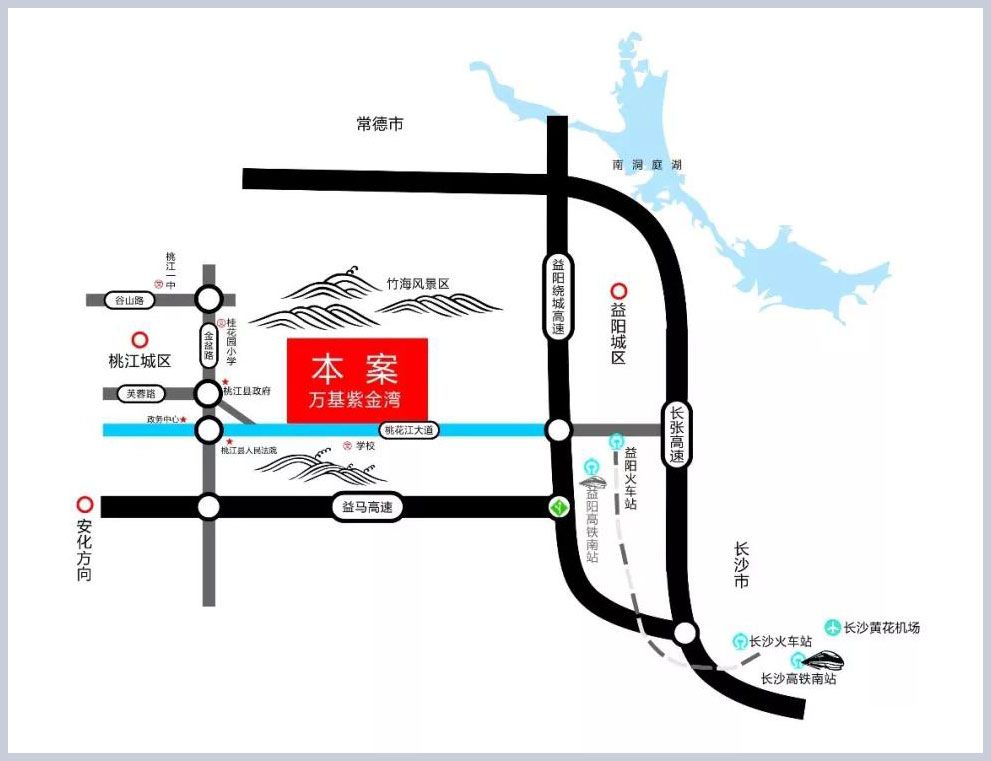 桃江县紫金湾区位图