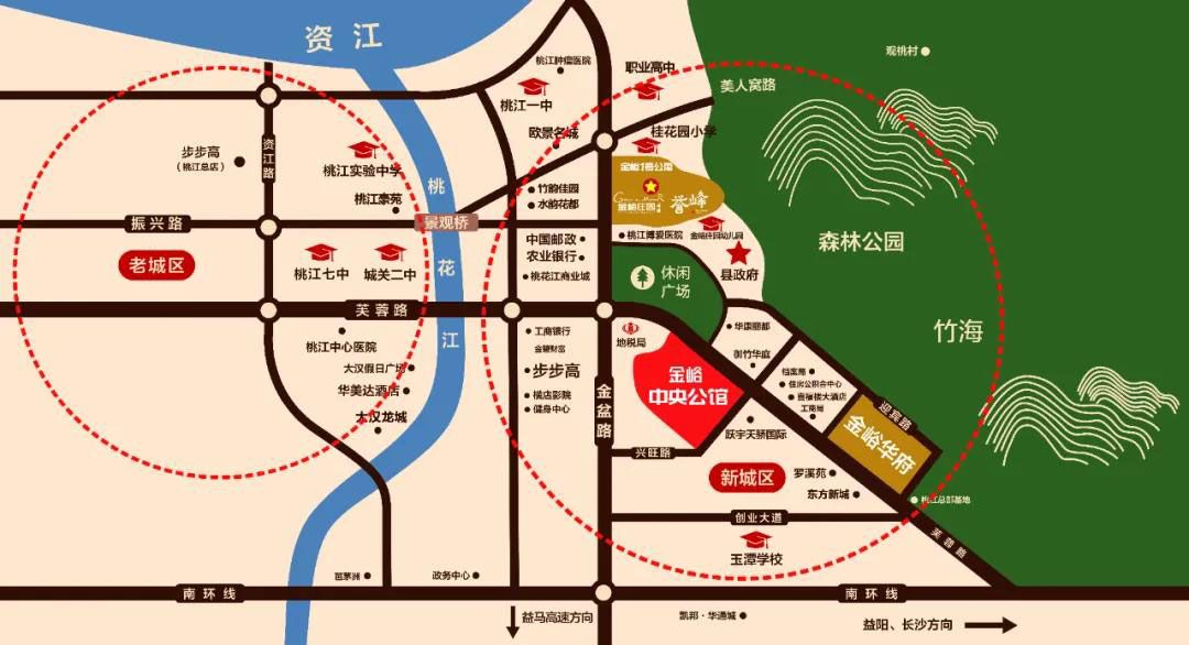 桃江县金峪中央公馆区位图