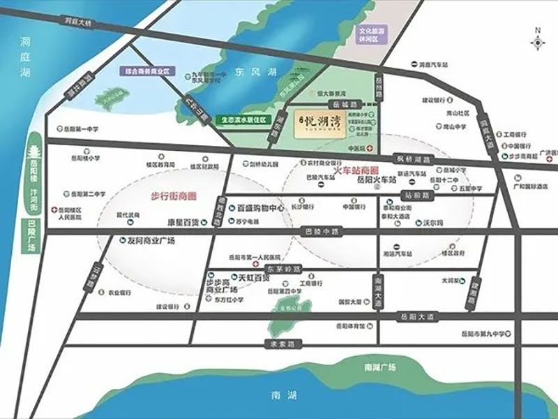 岳阳楼区悦湖湾区位图