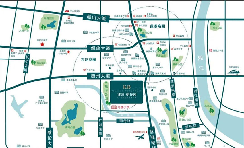 雁峰区建滔裕花园区位图