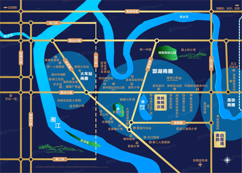珠晖区梧桐庄园区位图