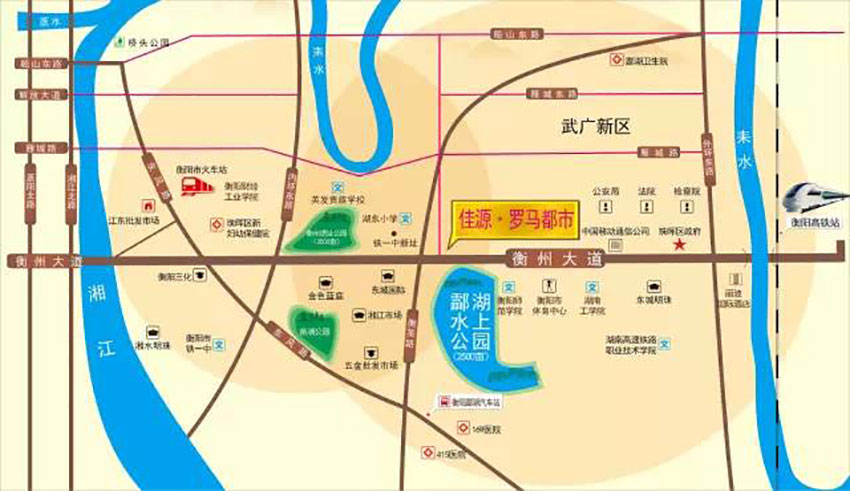 珠晖区佳源酃湖都市区位图