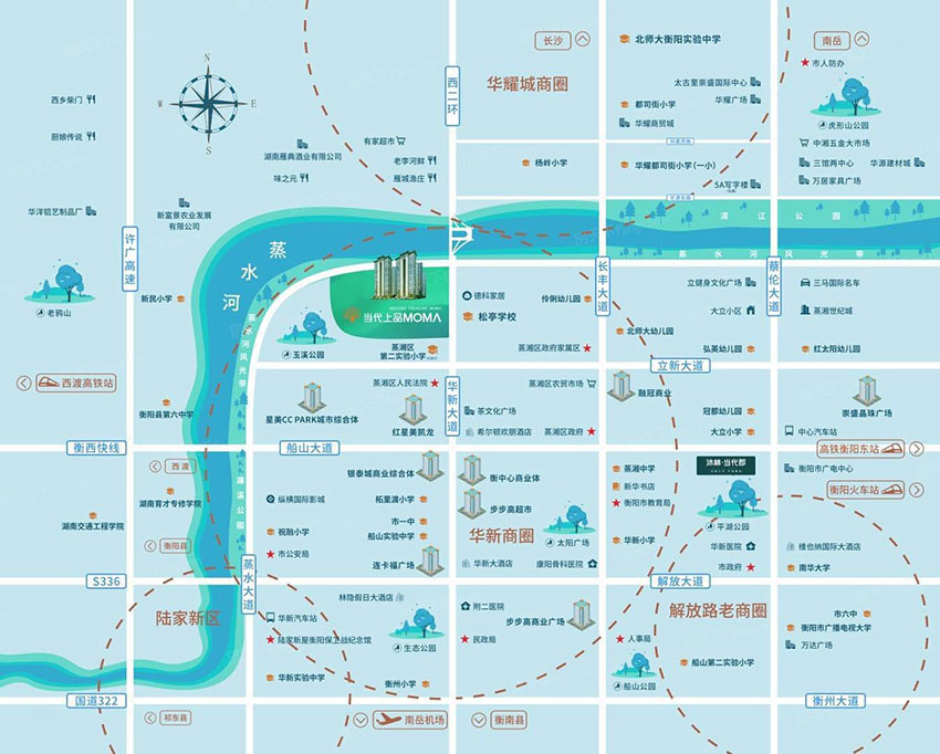 蒸湘区当代上品区位图