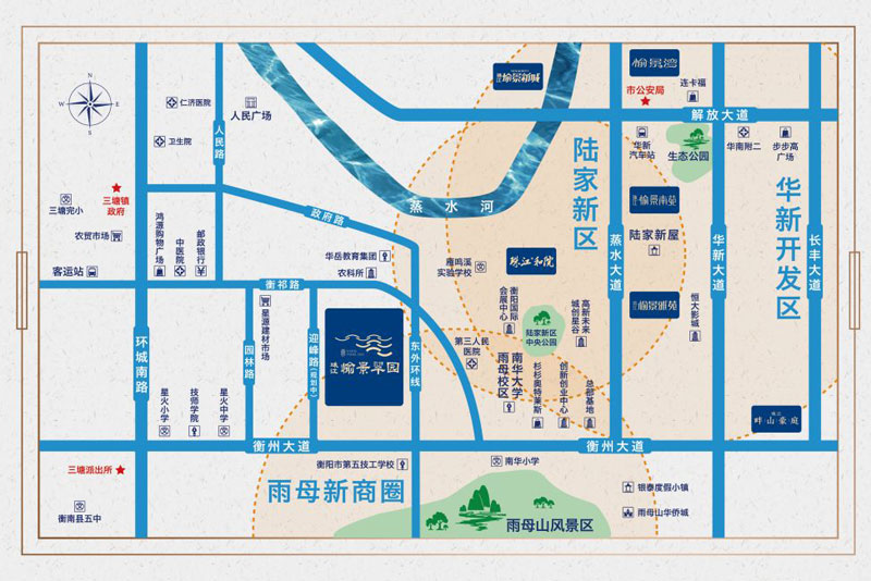 衡南县珠江愉景翠园区位图