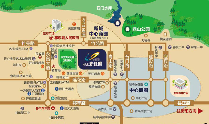 祁东县碧桂园区位图