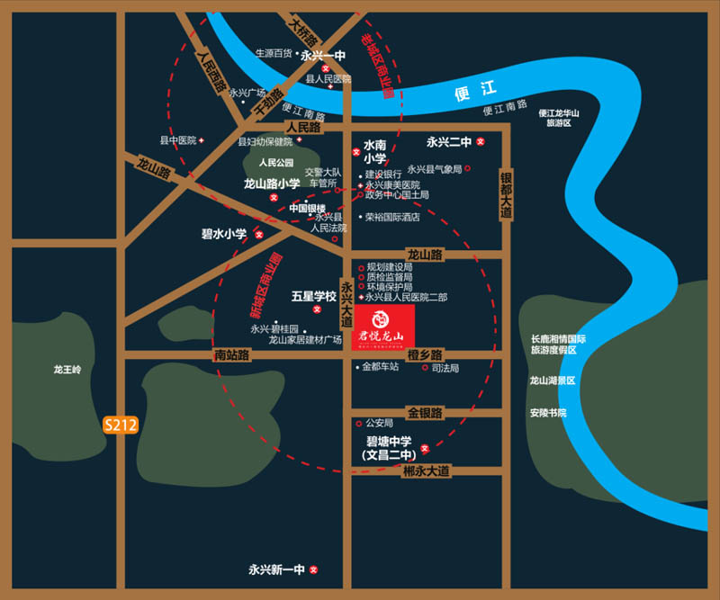 永兴县君悦龙山区位图