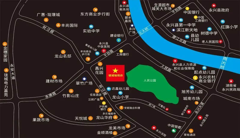永兴县银城铂悦府区位图