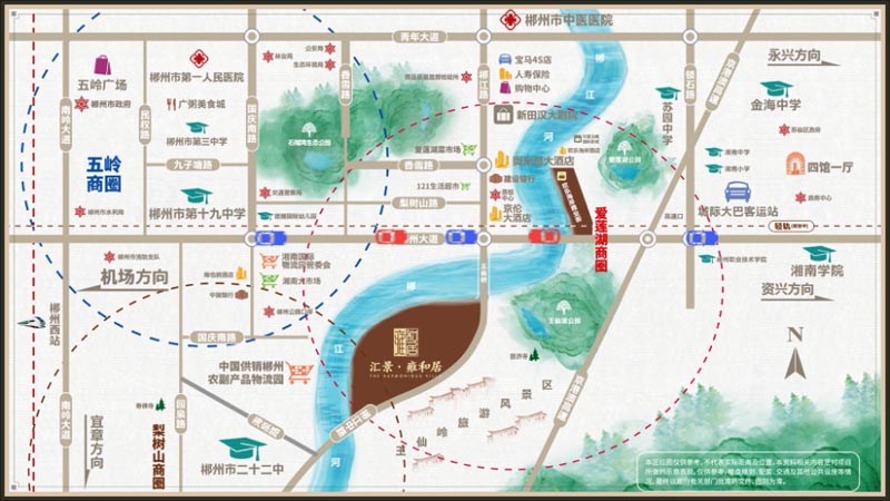 苏仙区汇景雍和居区位图