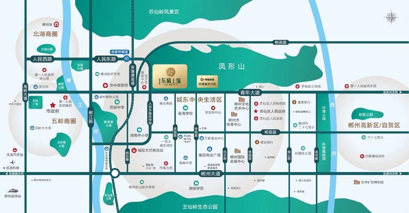 苏仙区东城上筑区位图