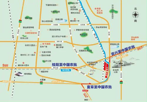 北湖区农副产品物流园区位图