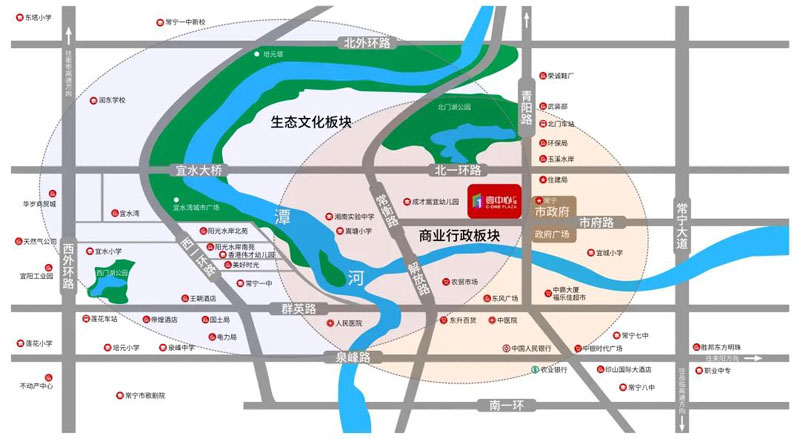 常宁市壹中心区位图