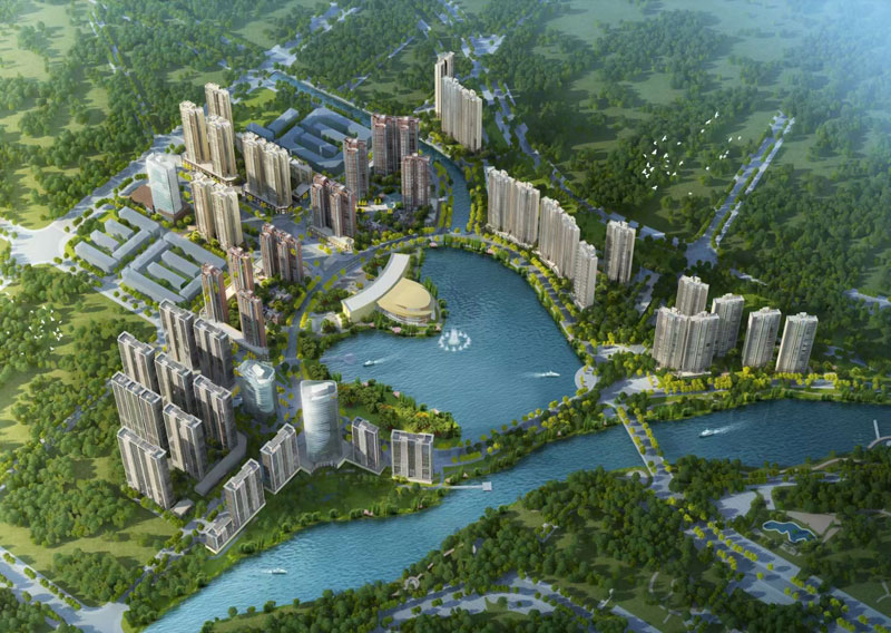 常宁市南门湖华侨新城实景图