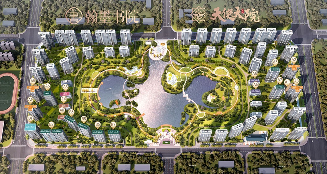 汉寿县天使大院效果图