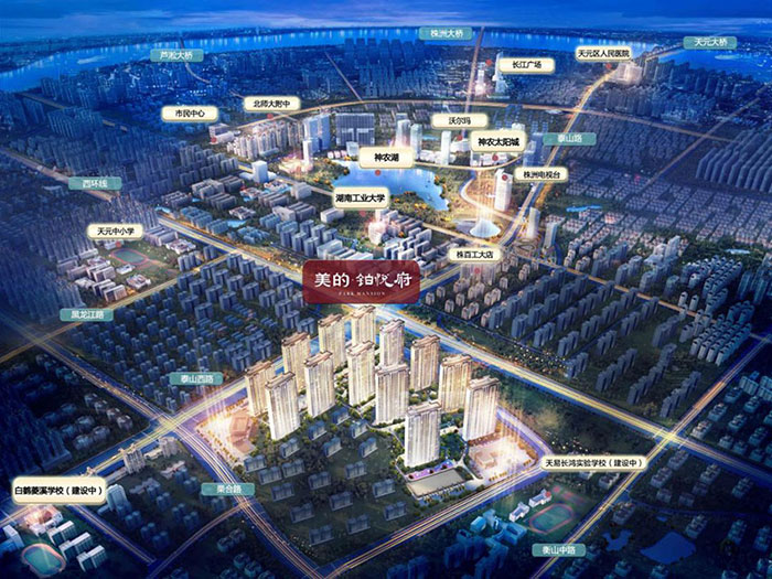 株洲市美的铂悦府配套图