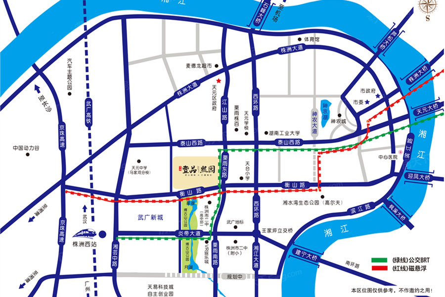 株洲市壹品熙园区位图