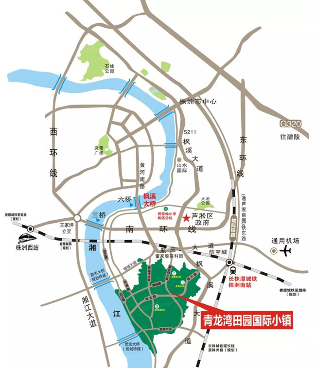 株洲市青龙湾区位图